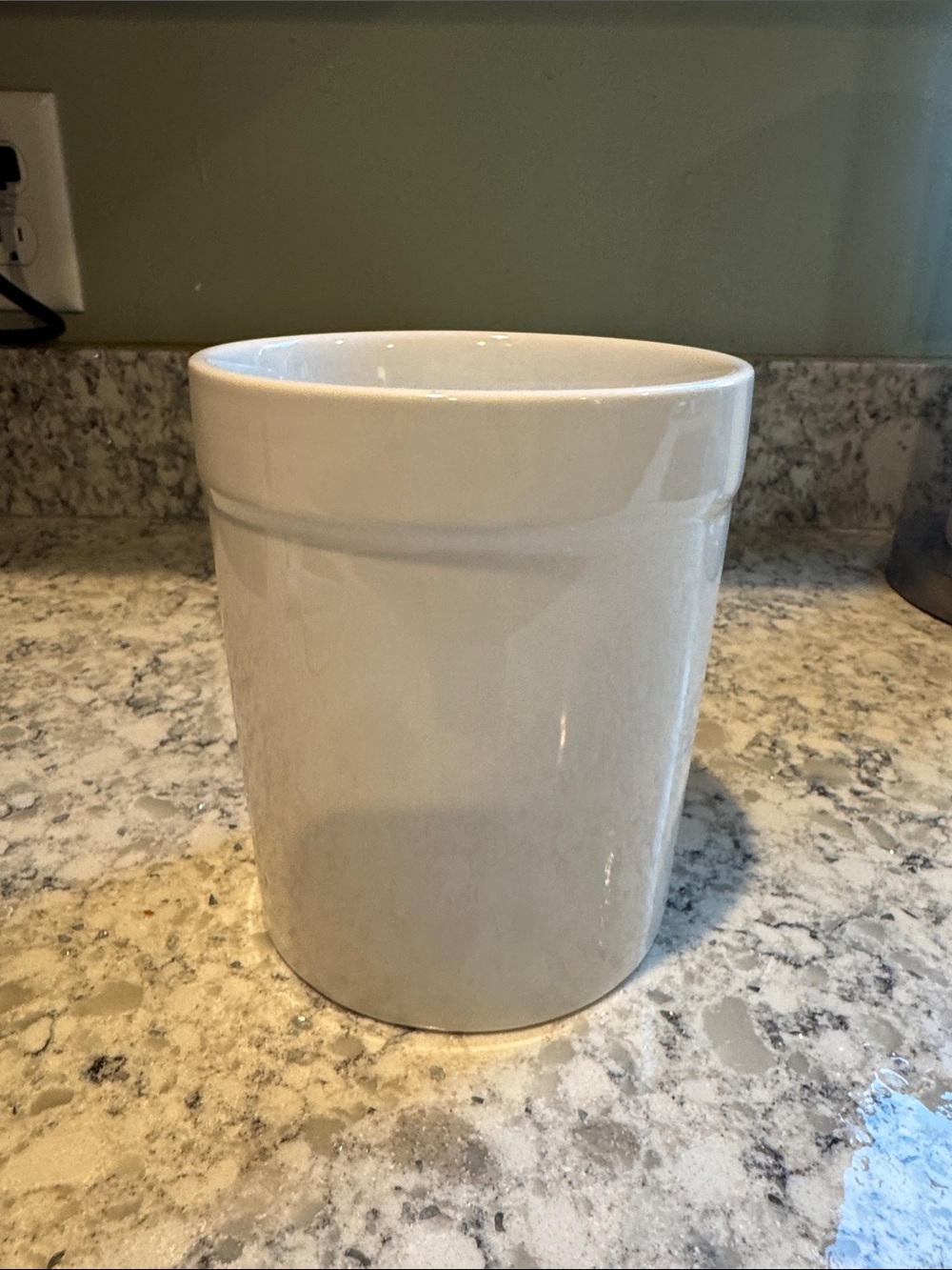White Ceramic Utensil Crock
